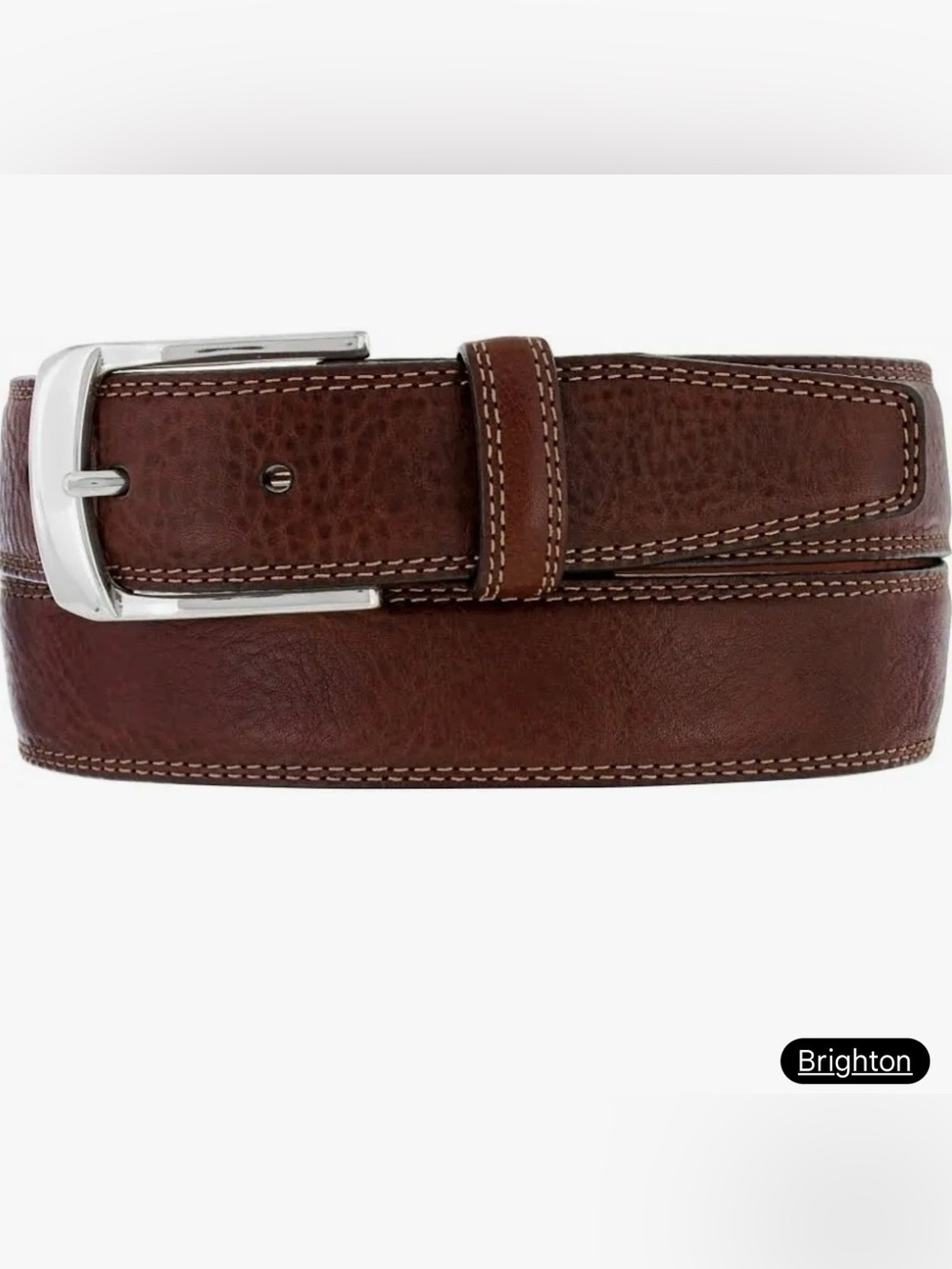 Brighton Men's Ventura Brown Leather Belt